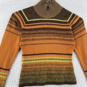 Bazar de Christian Lacroix Striped Knit Sweater Womens XS Striped Retro Pullover